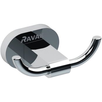 Двойной крючок Ravak Chrome CR 100.00 X07P186 Хром — фото 1, Крючки для полотенец