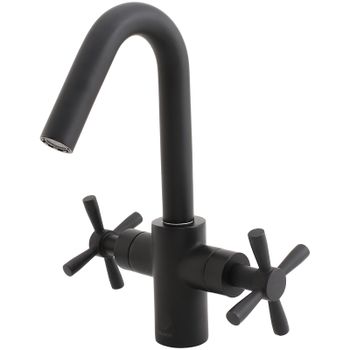 Смеситель для раковины Orange Mia M34-011B Черный матовый — фото 1, Смесители для раковины