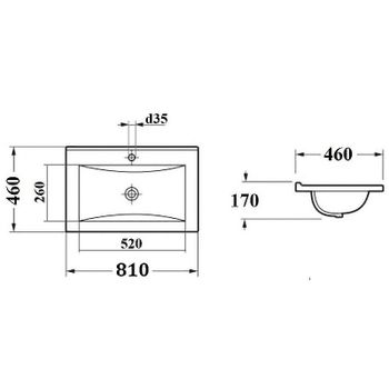 Тумба с раковиной Bond Cube 80 T01805-S05W подвесная Белая матовая — фото 15, Тумбы с раковиной