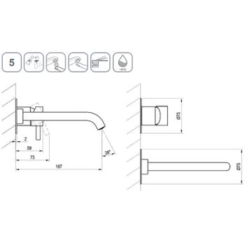 Товар: Смеситель для раковины Ravak Espirit ES 019.20BLM.O1 X070278 Черный матовый - фото 3 Смеситель для раковины Ravak Espirit ES 019.20BLM.O1 X070278 Черный матовый — фото 3, Смесители для раковины