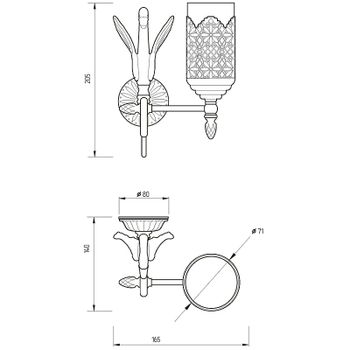Стакан для зубных щеток Migliore Luxor 26162 Золото — фото 3, Стаканы для зубных щеток
