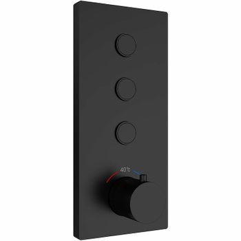 Душевая система Vincea Inspire VSFW-433TI1RMB с термостатом Черная матовая — фото 4, Встраиваемые душевые комплекты