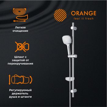 Комплект смесителей Orange Splito M36-311cr Хром — фото 12, Готовые комплекты для ванной комнаты