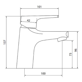 Смеситель для раковины Damixa Origin Balance 790210000 Хром — фото 5, Смесители для раковины