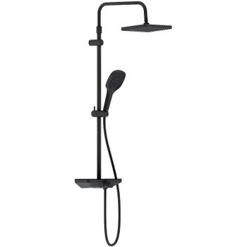 Душевая система Damixa Merkur 940730300 Черная матовая — фото 6, Душевые стойки