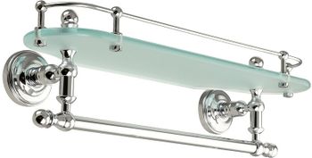 Стеклянная полка Migliore Mirella 17248 Хром — фото 2, Полки для ванной и душа