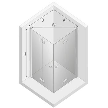 Душевой уголок New Trendy New Soleo Black 70х100 D-0233A/D-0240A профиль Черный стекло прозрачное — фото 8, Прямоугольные душевые уголки