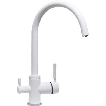 Смеситель для кухни Seaman Barcelone SSL-5385-SG Белый — фото 1, Смесители для кухни