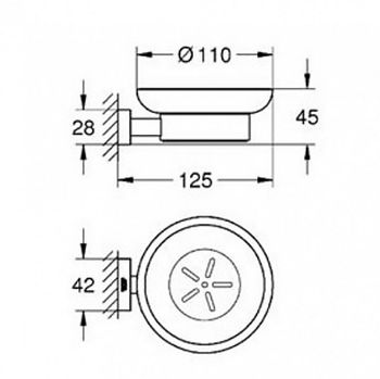 Мыльница Grohe Essentials Cube 40754001 Хром — фото 2, Мыльницы