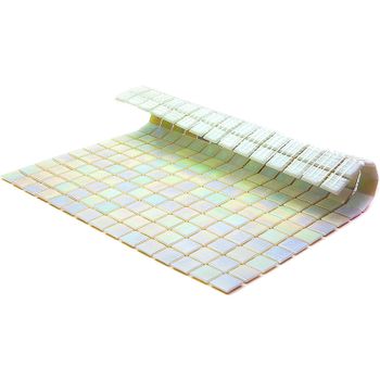 Стеклянная мозаика Alma Pearly PE-WH106 (PE09) 32,7х32,7 см — фото 6, Мозаика