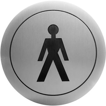 Табличка Туалет мужской Nofer 16721.2.S Сатин — фото 1, Таблички для санузла и общественных мест