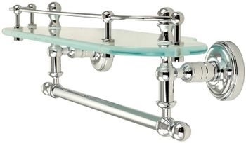 Стеклянная полка Migliore Mirella 17248 Хром — фото 3, Полки для ванной и душа