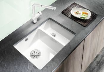 Кухонная мойка Blanco Subline 350/150-U 523741 Белая глянцевая — фото 2, Кухонные мойки