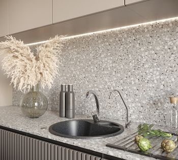 Кухонная мойка Domaci Бьелла DMC-08K GWS-08K-308 Черная — фото 4, Кухонные мойки