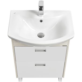 Тумба под раковину Aquaton Бекка PRO 60 1A196601BAC20 Белый Дуб сомерсет — фото 2, Тумбы под раковину