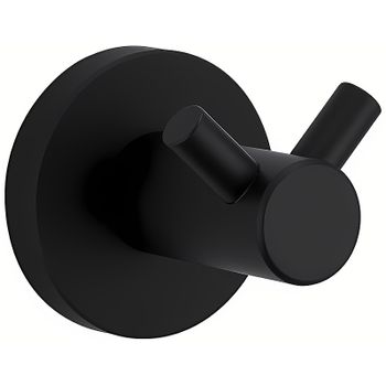 Двойной крючок Frap F302 F30205-2 Черный матовый — фото 1, Крючки для полотенец