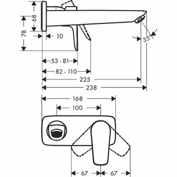 Смеситель для раковины Hansgrohe Talis E 71734000 Хром — фото 2, Смесители для раковины