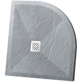 Душевой поддон из искусственного камня Vincea 90x90 VST-4SQ9090G+Vsph-D132 Серый — фото 3, Душевые поддоны из искусственного камня