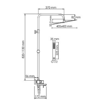 Душевая система WasserKRAFT A177.119.103.087.CH Хром — фото 3, Душевые стойки
