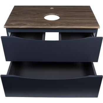 Тумба под раковину Bond Cube 80 T09807 подвесная Серая матовая Дуб — фото 5, Тумбы под раковину