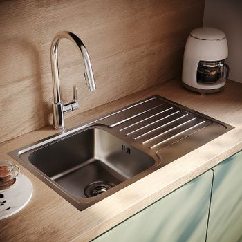 Кухонная мойка Iddis Sound 78 SND78SDi77 Сатин — фото 2, Кухонные мойки