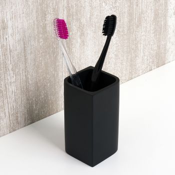 Стакан для зубных щеток WasserKRAFT Elba K-2728 Черный матовый — фото 2, Стаканы для зубных щеток