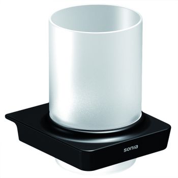 Стакан для зубных щеток Sonia S6 black 166442 Черный матовый — фото 1, Стаканы для зубных щеток