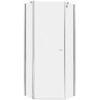 Душевой уголок New Trendy New Soleo Chrome 90х90 K-0607 профиль Хром стекло прозрачное — фото 1, Душевые уголки трапеция