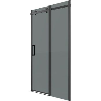 Душевая дверь Grossman Classic 130 100.K33.04.130.21.10 профиль Черный матовый стекло тонированное — фото 2, Раздвижные душевые двери