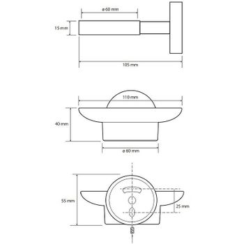 Мыльница Bemeta Coral 158108042 Медное золото глянец — фото 2, Мыльницы