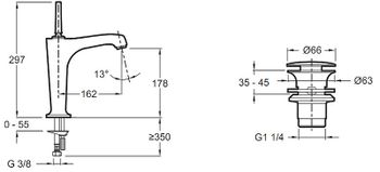 Смеситель для раковины Jacob Delafon Margaux E16231-4 Хром — фото 3, Смесители для раковины