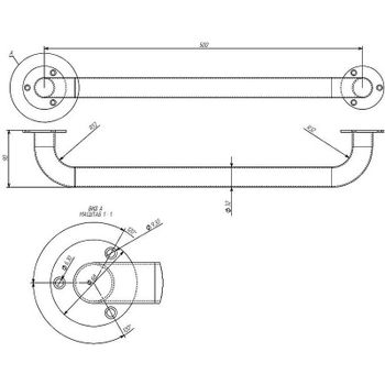 Поручень Aquatek POR-0000001 Хром — фото 7, Поручни для ванной