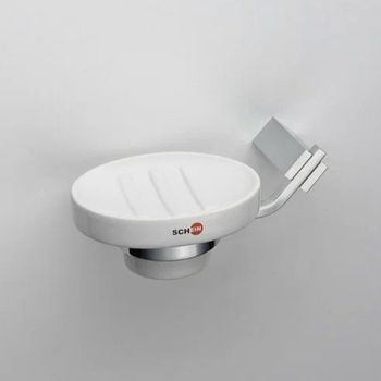 Мыльница Schein Watteau 122C-L Белая Хром — фото 2, Мыльницы