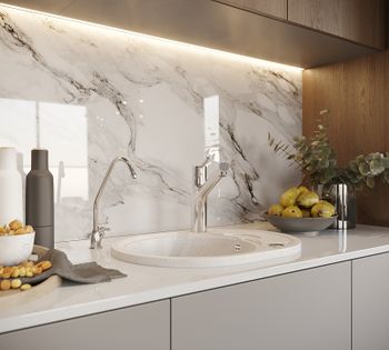 Кухонная мойка Domaci Бьелла DMC-18K DMC-18K-331 Белая — фото 3, Кухонные мойки