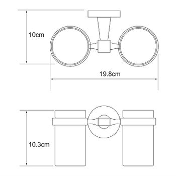 Товар: Стакан для зубных щеток WasserKRAFT Isen K-4028D двойной Хром - фото 3 Стакан для зубных щеток WasserKRAFT Isen K-4028D двойной Хром — фото 3, Стаканы для зубных щеток