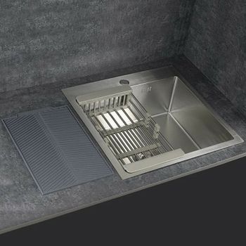 Кухонная мойка Fabia 50х45 50453 Сатин — фото 10, Кухонные мойки