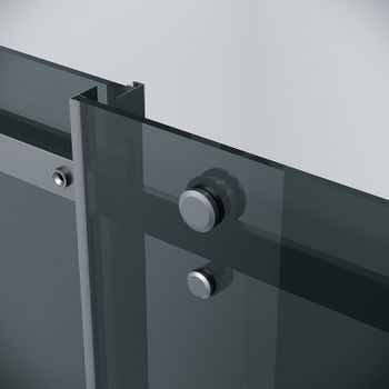 Душевая дверь Grossman Classic 130 100.K33.04.130.21.10 профиль Черный матовый стекло тонированное — фото 9, Раздвижные душевые двери