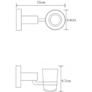 Стакан для зубных щеток CeramaLux Antica 61202-1 Золото — фото 2, Стаканы для зубных щеток