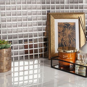 Керамическая мозаика StarMosaic Metal Silver Glossy CIO917JY 30.25x30.25 см — фото 5, Мозаика