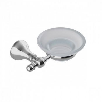 Стеклянная настенная мыльница Iddis Retro RETSSG0i42 Белая — фото 1, Мыльницы