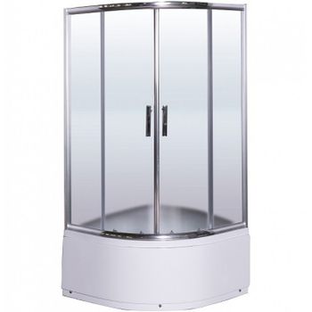 Душевой уголок Esbano ESR-8010 80x80 ESUGR8010 профиль Хром стекло рифленое — фото 1, Душевые уголки четверть круга