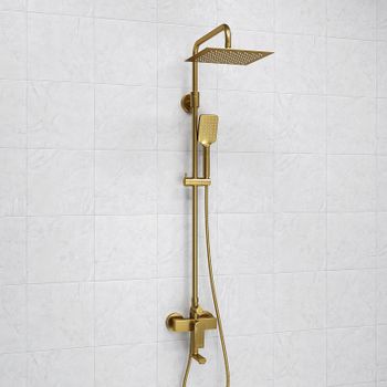Душевая система WasserKRAFT A155.198.201.BG Золото матовое — фото 9, Душевые стойки