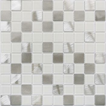 Стеклянная мозаика Bonaparte Titan Silver 31,8х31,8 см — фото 1, Мозаика