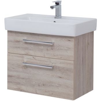 Тумба под раковину Dreja Q Max 80 77.0008D подвесная Дуб кантри — фото 1, Тумбы под раковину