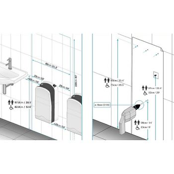 Сушилка для рук Nofer V-Jet 01303.W Белая — фото 5, Сушилки для рук