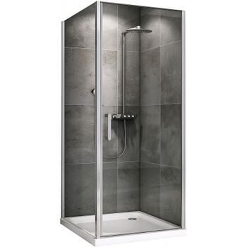 Душевой уголок Abber Sonnenstrand 100x100 AG04100-S100 профиль Хром стекло прозрачное — фото 1, Квадратные душевые уголки