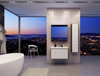 Зеркальный шкаф Roca Ronda 60 ZRU9302968 с подсветкой Белый глянец Антрацит — фото 6, Зеркальные шкафы в ванную