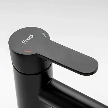 Смеситель для раковины Frap F10801-6 Черный матовый — фото 2, Смесители для раковины