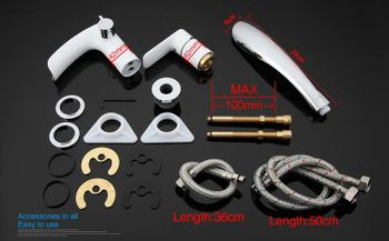 Смеситель на борт ванны Gappo G48 G1148-8 Белый Хром — фото 12, Смесители на борт ванны