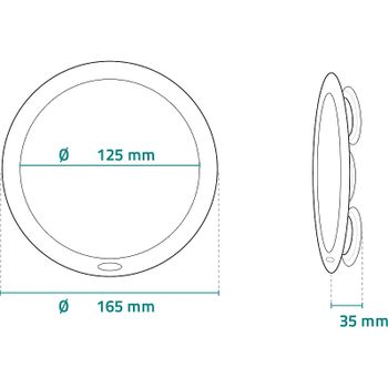 Косметическое зеркало Ridder Mulan О3003201 с подсветкой с увеличением Белое — фото 3, Косметические зеркала